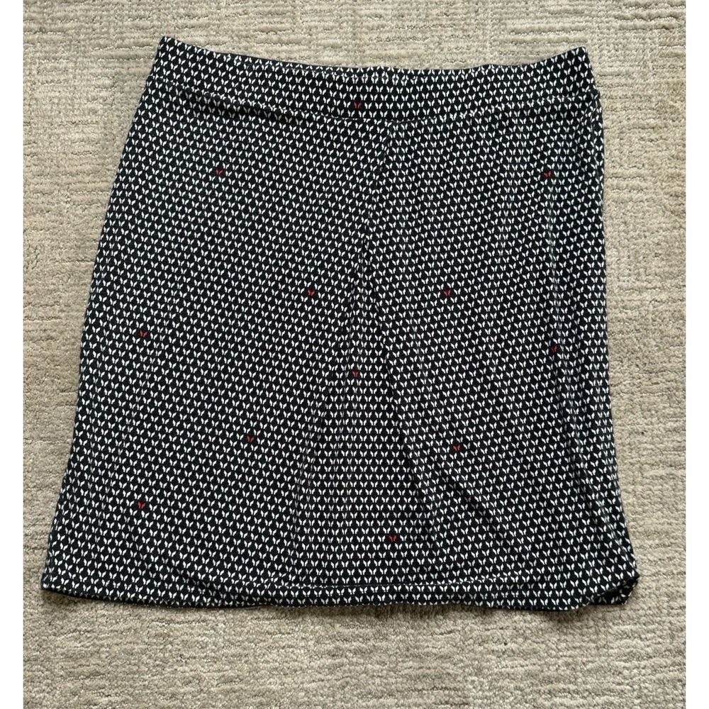 J Jill Wearever Collection Knit Skirt Women's Large Black Pull-On Stretch Career